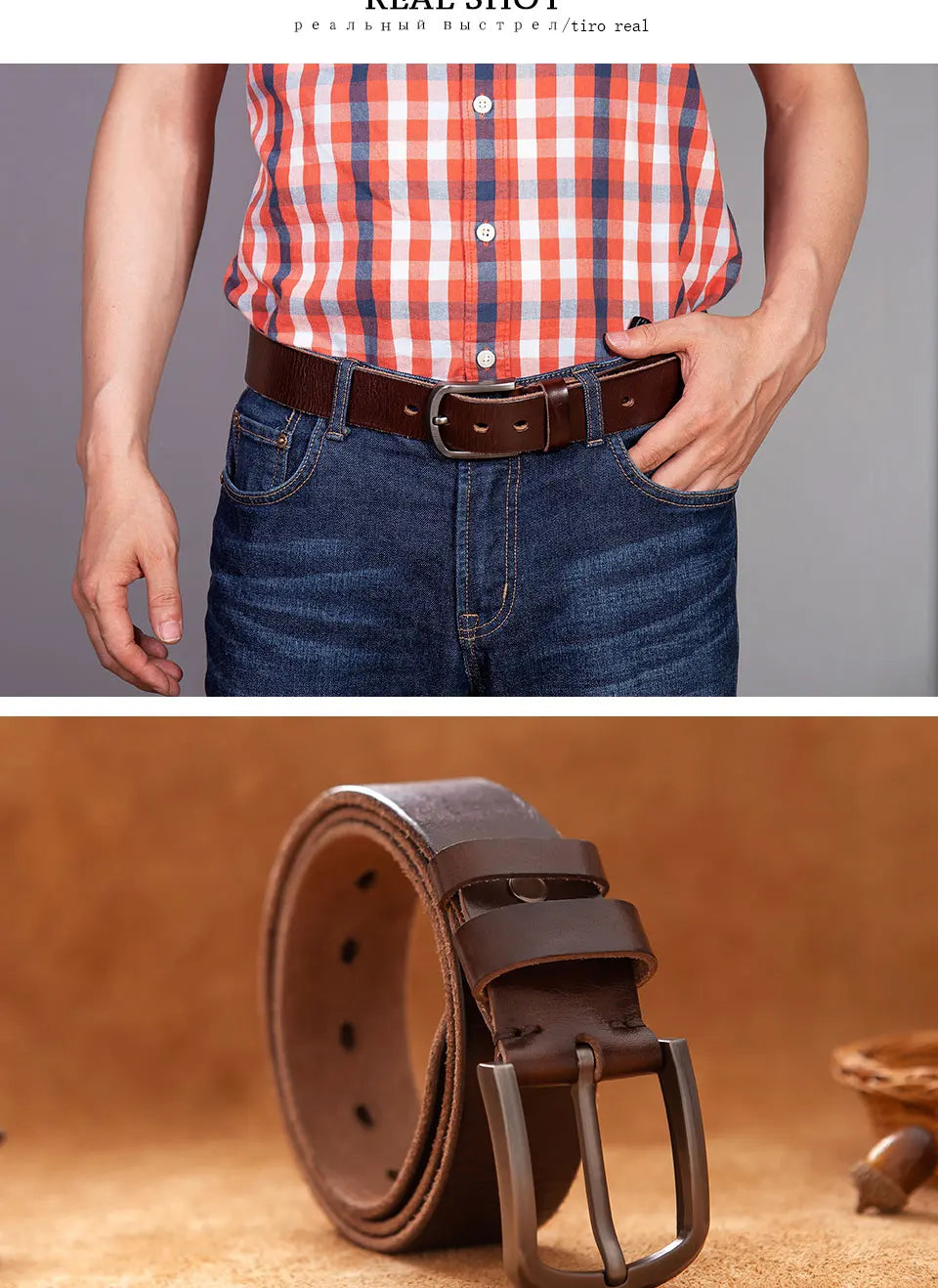 Top Cow genuine leather belts for men luxury designer high quality fashion style vintage brown cowboy male belt