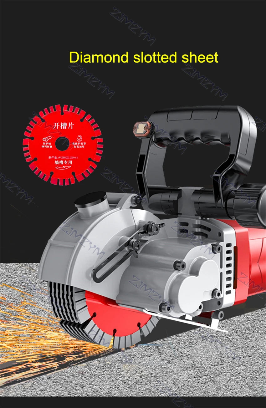 KCJ-001 Electric Wall Chaser Handheld Laser Slotting Machine Brick Wall Cutting Machine Concrete Groove Slotting Machine 220V