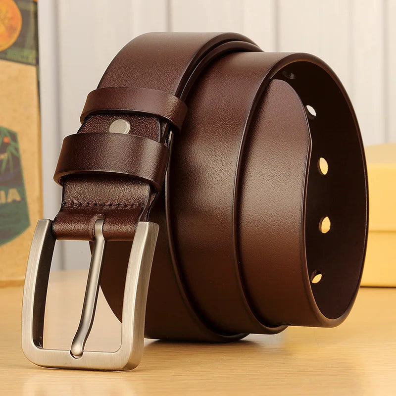 Men's Belt Men Male Leather Strap Luxury Alloy Pin Buckle Casual Men's Belt for Jeans 2024 Cummerbunds Ceinture Homme