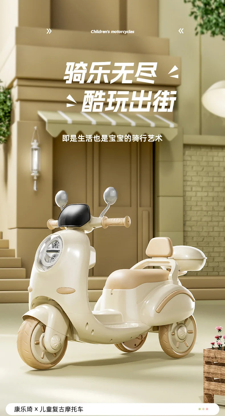 Children's Electric Motorcycle Trend Can Sit Charging Remote Control Toy Children's Tricycle