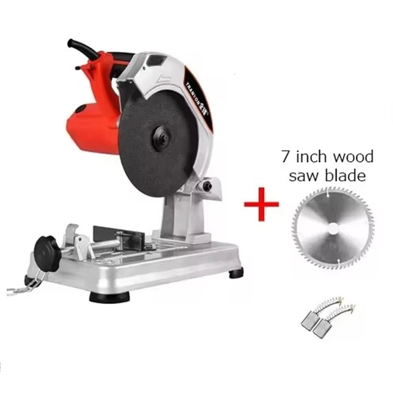 Mini Profile Cutting Machine 2200W 220V Section Bar Cutting-Off Grinder Metal Steel Saw 0-45 Degrees Table Cutter Electric Sw