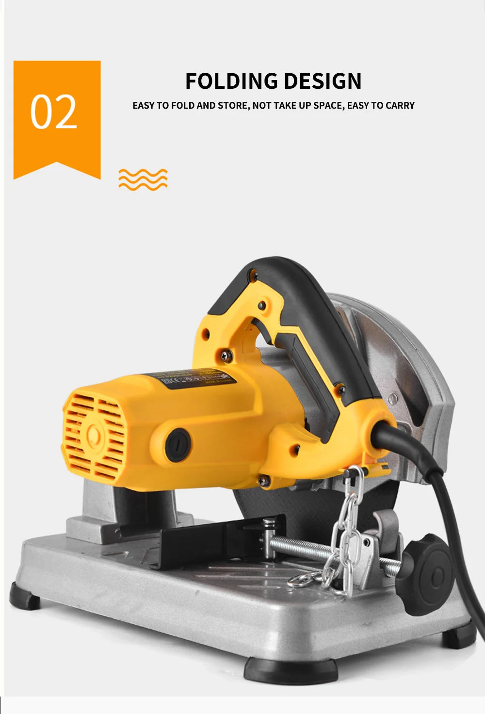 7 Inch Desktop Aluminum Material Steel Wood Cutting Saw Jig Saw Variable Speed 1200W 185mm 45° Metal Profile Cutting Machine