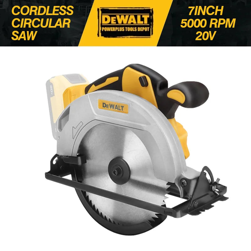 Dewalt 5000RPM Brushless Circular Saw  7 Inch Cordless Handheld Woodwork Saw Adjustable Cutting Depth Multifunction Tool