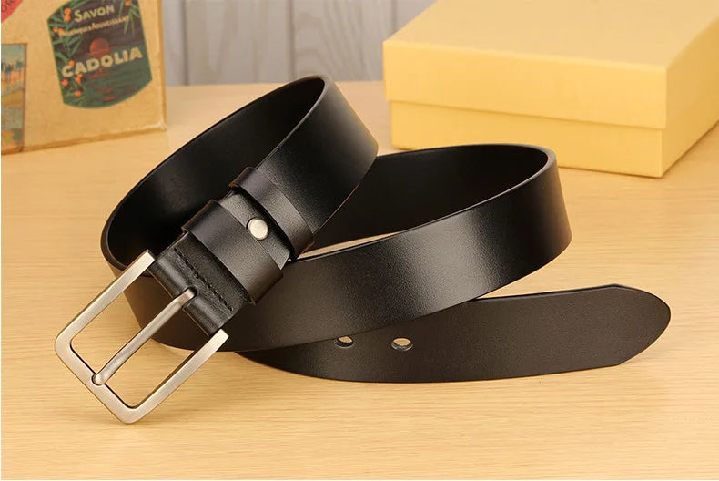 Men's Belt Men Male Leather Strap Luxury Alloy Pin Buckle Casual Men's Belt for Jeans 2024 Cummerbunds Ceinture Homme