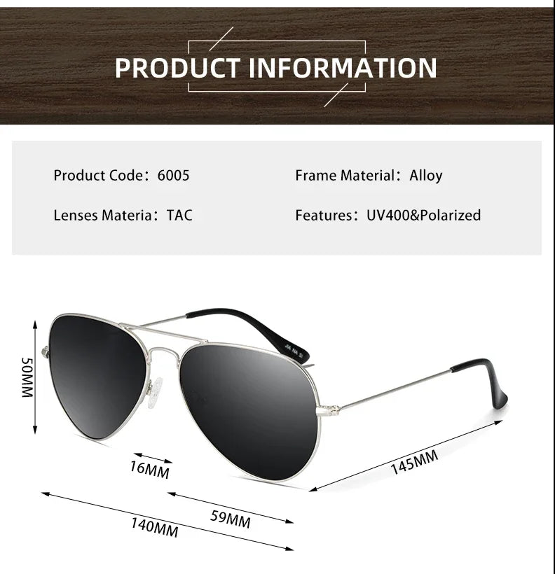 JNS Luxury UV400 Metal Sunglasses Men Women Fashion Polarized Sun Glasses Stylish Chameleon Anti-glare Driving Shades UV400