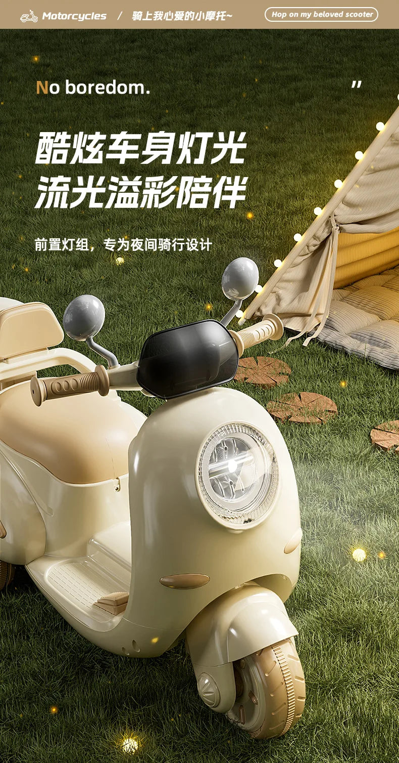 Children's Electric Motorcycle Trend Can Sit Charging Remote Control Toy Children's Tricycle