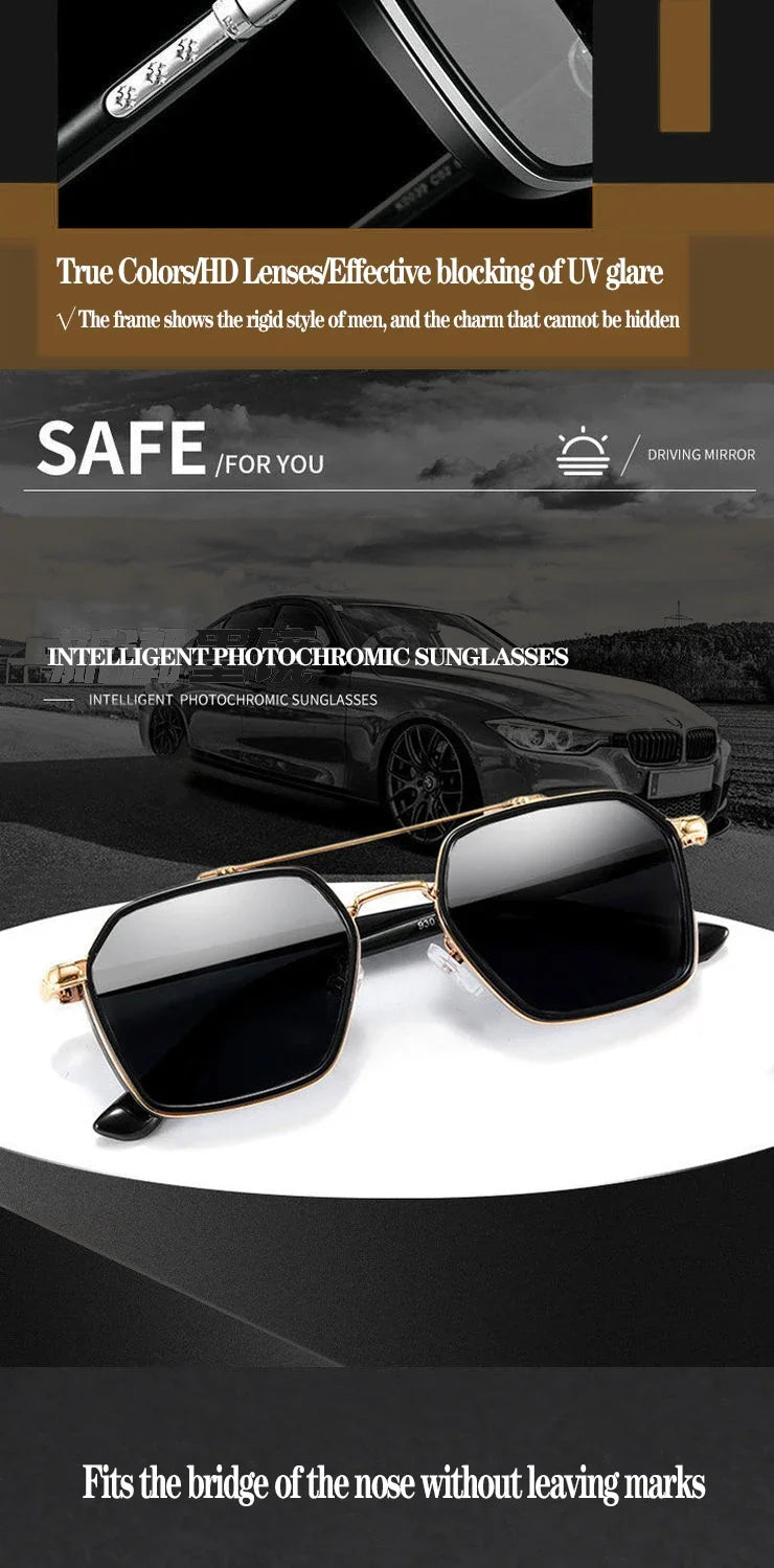 2023Halley Retro Steampunk Sunglasses Men Polarized Brand Designer Driver Safety Goggle Outdoor Eyewear Man Shades UV Protection