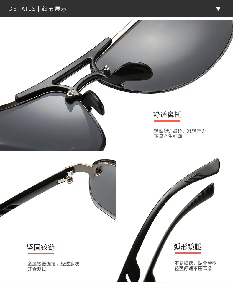 2023 New Sunglasses UV 400 Vintage Punk Rimless Rectangle Men Fashion Glasses Trendy Small Frame Sun Glasses Frameless Eyewear