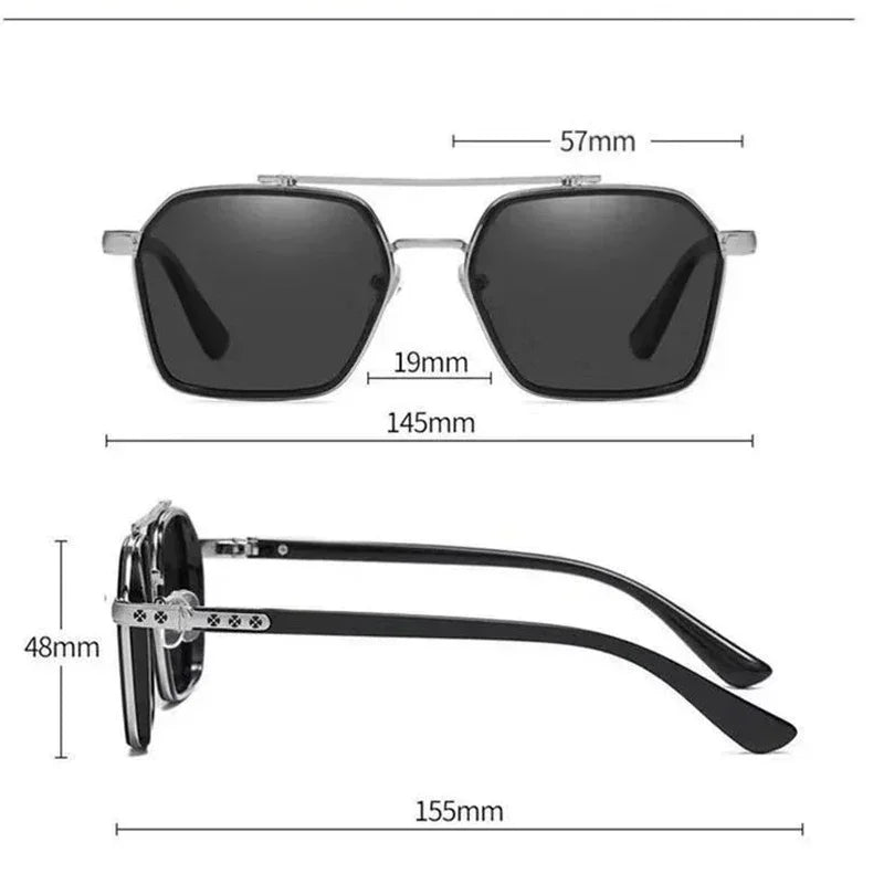 2023Halley Retro Steampunk Sunglasses Men Polarized Brand Designer Driver Safety Goggle Outdoor Eyewear Man Shades UV Protection