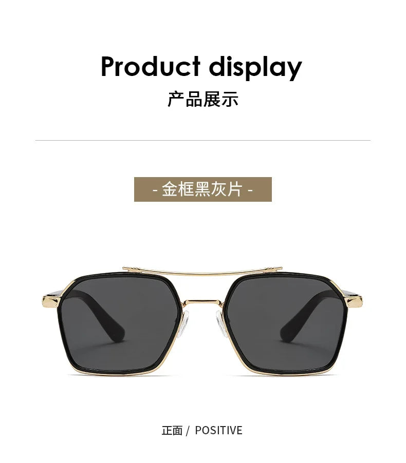 New Men's Polygon Sunglasses Men Luxury Brand Designer Sun Glasses Outdoor Driving Fishing Fashion Eyewear UV400 Oculos De Sol