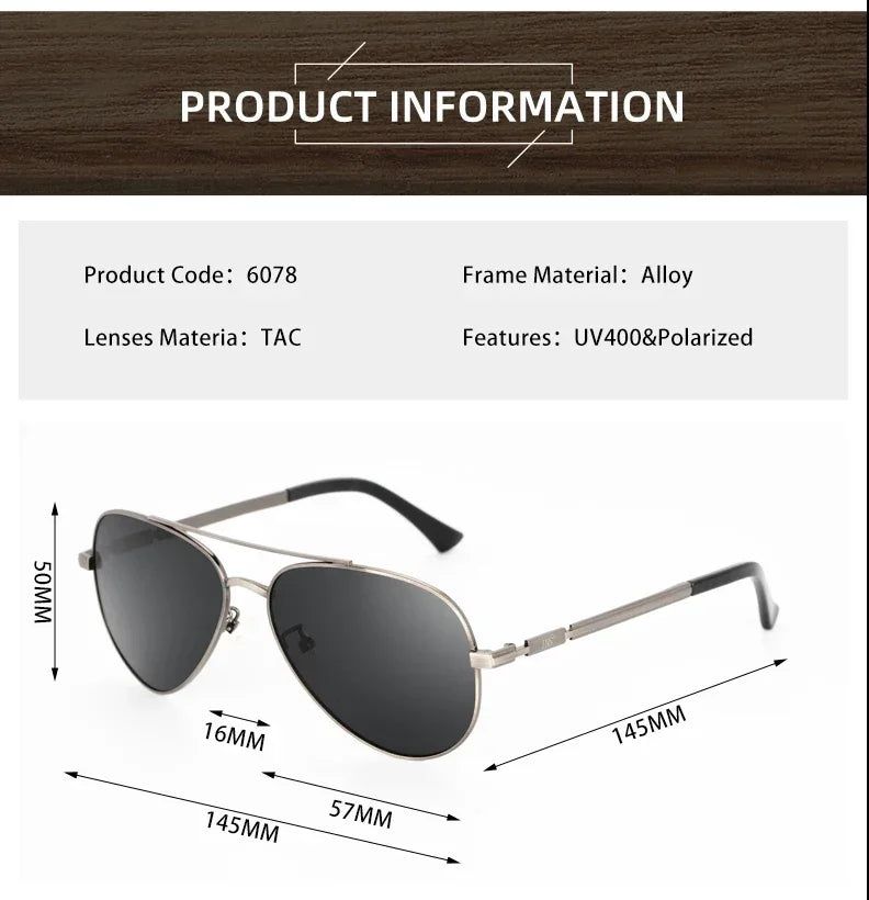 2025 New Men's Anti-UV Pilot Sunglasses Luxury Brand High-Quality Classic Policer Sun Glasses Outdoor Cycling Driving Sunshades