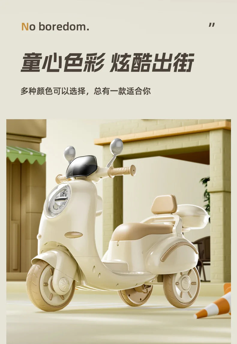 Children's Electric Motorcycle Trend Can Sit Charging Remote Control Toy Children's Tricycle