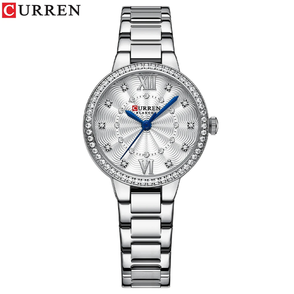 CURREN Women Watches Fashion Rose Gold Stainless Stain Steel Ladies Watch Waterproof Quarzt Wristwatch Romatic Girlfriend Gift