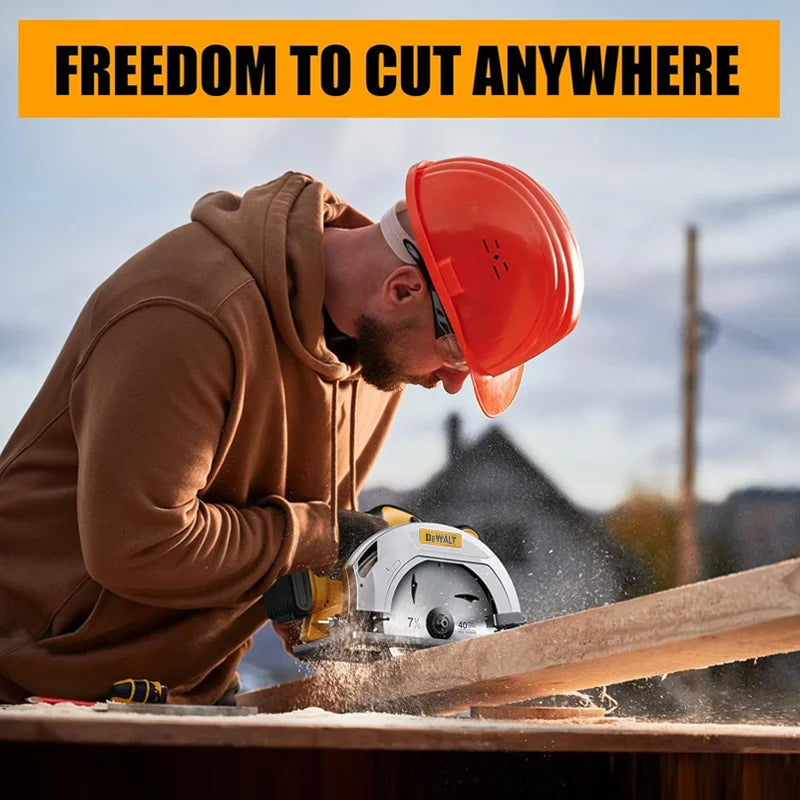 Dewalt 5000RPM Brushless Circular Saw  7 Inch Cordless Handheld Woodwork Saw Adjustable Cutting Depth Multifunction Tool