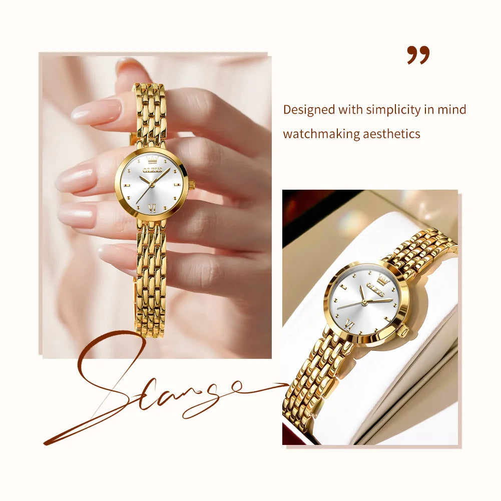 OLEVS 9992 Top Brand New Simple And Elegant Ladies Quartz Watch Simple Dial Waterproof Stainless Steel Strap Ladies Watch