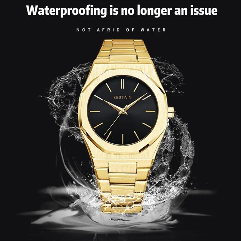 Quartz Watch For Men Original Top Brand Stainless Steel Men's Wristwatch Classic Business Waterproof Japan Movement 2024 New