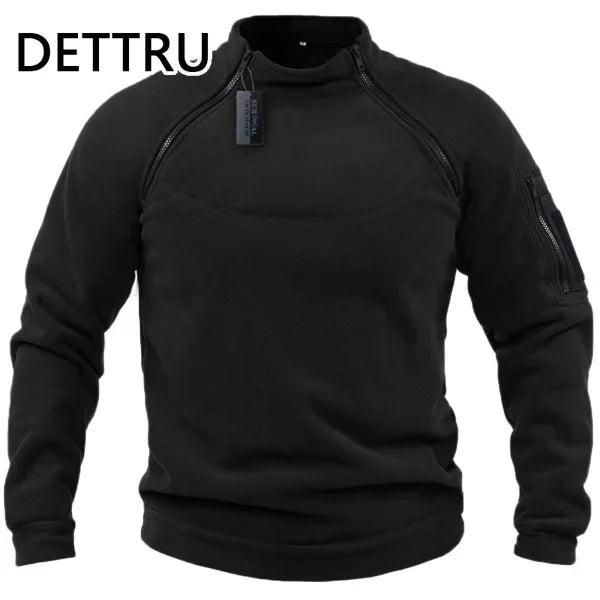 Mens Streetwear  Sweatshirt Fleece Winter Zipper Pullover Fashion Men's Solid Color Loose Lamb Thick Jacket Men Clothing