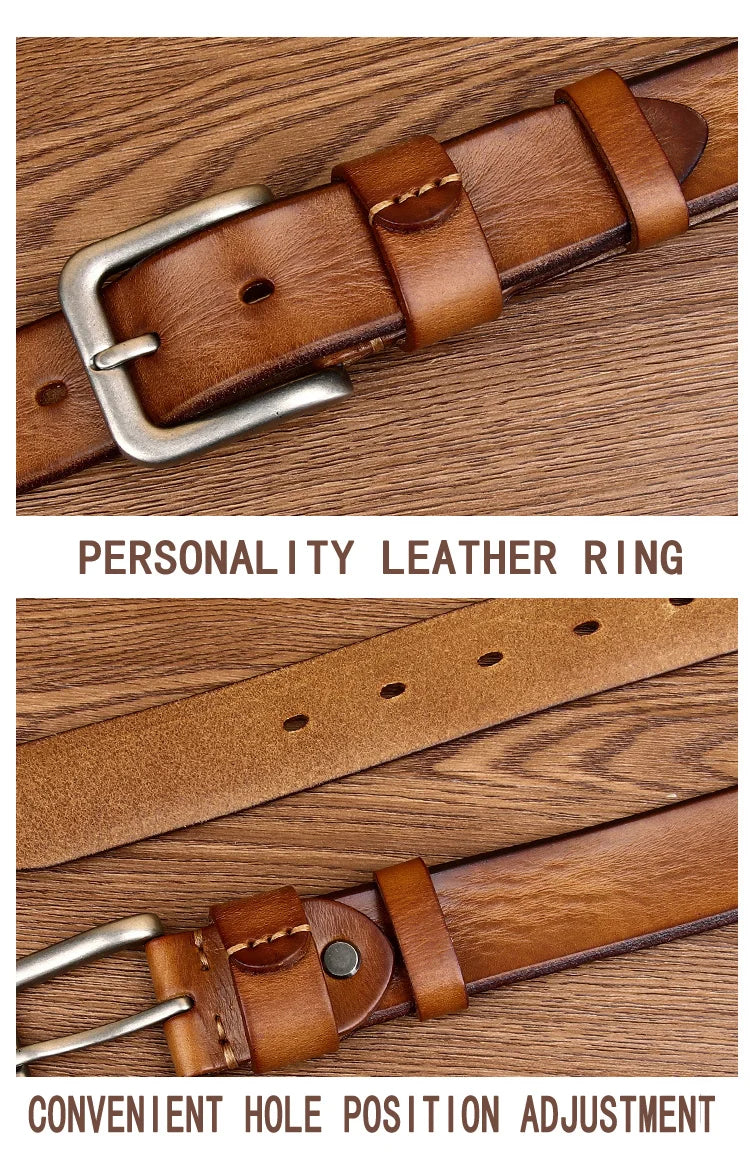 Mens belts Top Cowhide Full Match Casual Jeans Vintage Luxury High Quality Male Designer Genuine Leather Belt For Men