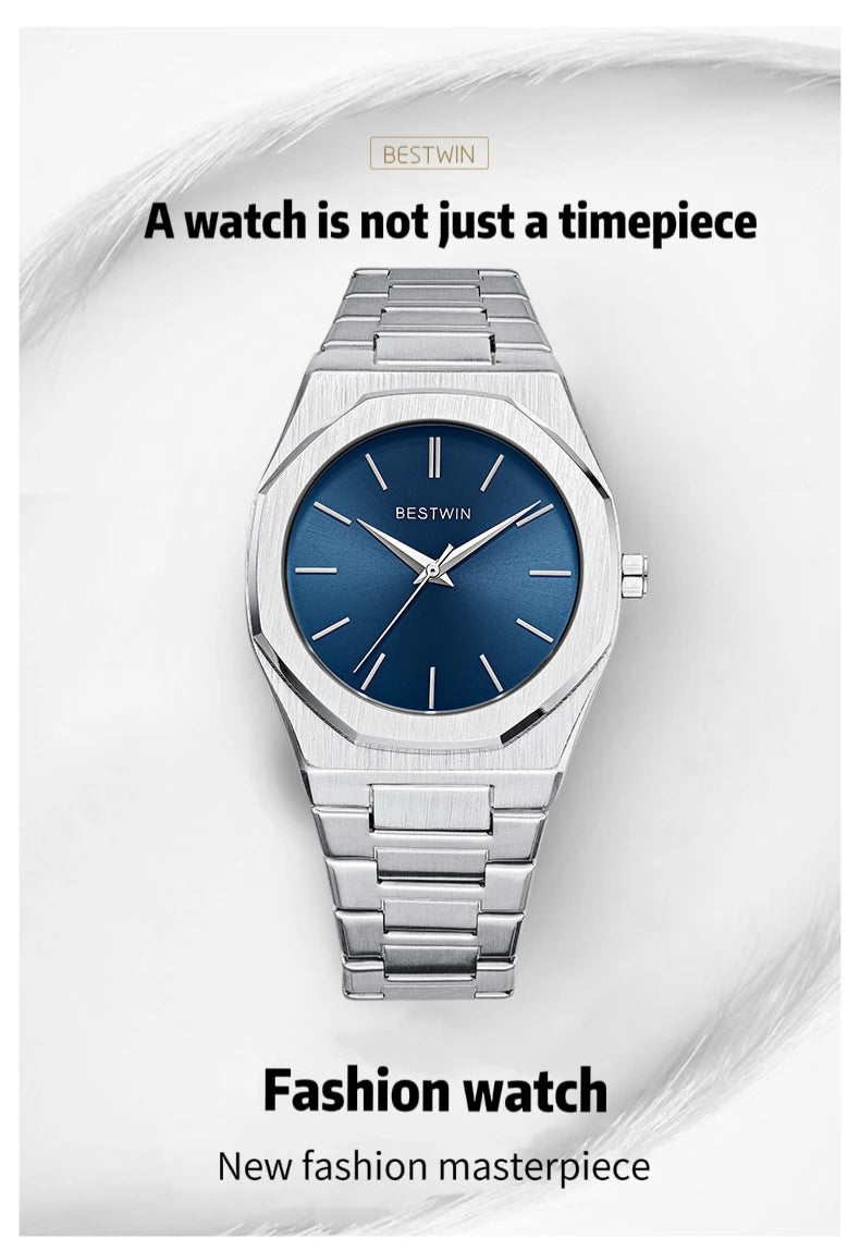 Quartz Watch For Men Original Top Brand Stainless Steel Men's Wristwatch Classic Business Waterproof Japan Movement 2024 New