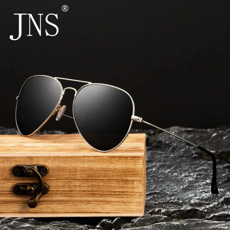 JNS Luxury UV400 Metal Sunglasses Men Women Fashion Polarized Sun Glasses Stylish Chameleon Anti-glare Driving Shades UV400