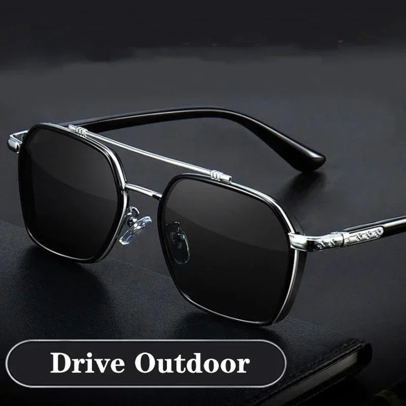 2023Halley Retro Steampunk Sunglasses Men Polarized Brand Designer Driver Safety Goggle Outdoor Eyewear Man Shades UV Protection