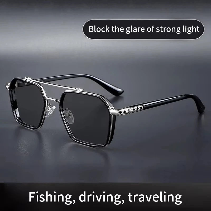 Intelligent Photochromic Sunglasses for Men Professional Day Night Driver Sunglasses UV400 Retro Luxury Design Glasses vintage