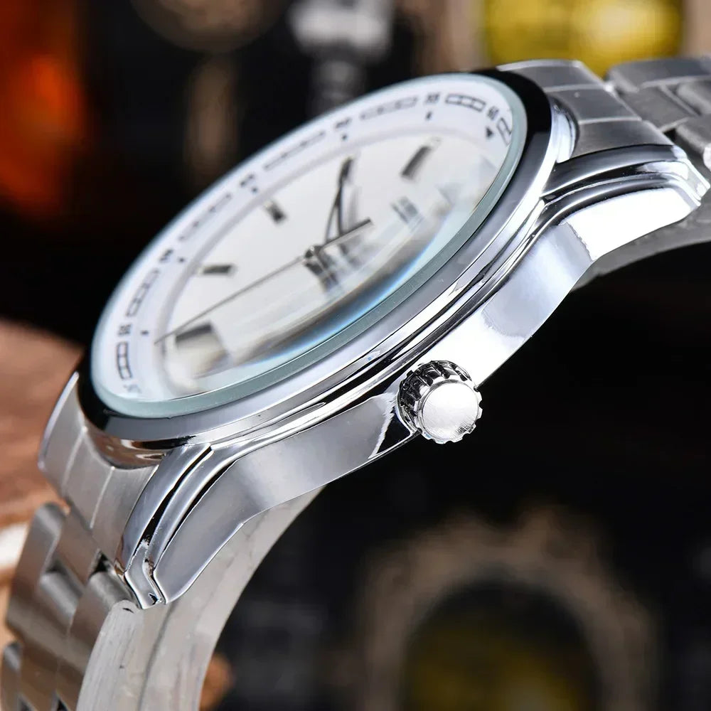 Stainless Steel Fashion Wrist Watch New Limited Edition Stylish and Simple Watch for Mens  Automatic Double Date Watch