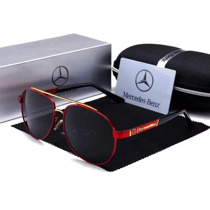 High luxury men driving polarized sunglasses, brand luxury design anti glare, men and women Driver goggles For Mercedes