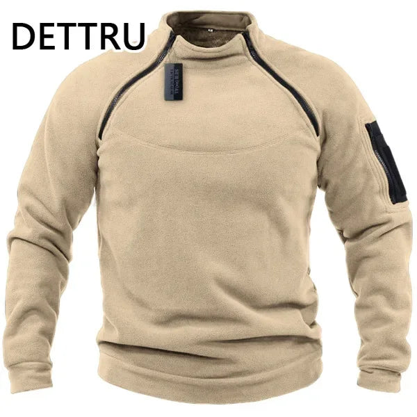 Mens Streetwear  Sweatshirt Fleece Winter Zipper Pullover Fashion Men's Solid Color Loose Lamb Thick Jacket Men Clothing