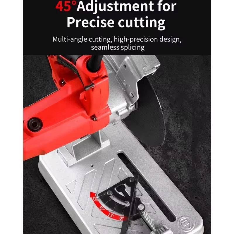 Mini Profile Cutting Machine 2200W 220V Section Bar Cutting-Off Grinder Metal Steel Saw 0-45 Degrees Table Cutter Electric Sw