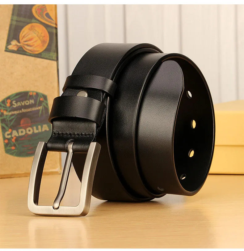 Men's Belt Men Male Leather Strap Luxury Alloy Pin Buckle Casual Men's Belt for Jeans 2024 Cummerbunds Ceinture Homme