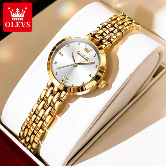 OLEVS 9992 Top Brand New Simple And Elegant Ladies Quartz Watch Simple Dial Waterproof Stainless Steel Strap Ladies Watch