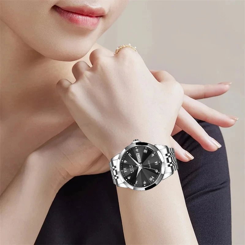 LIGE Fashion Waterproof Watches Women Sport Military Quartz Watch For Women Top Brand Luxury Luminous Watch Ladies Montre Femme