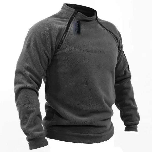 Mens Streetwear  Sweatshirt Fleece Winter Zipper Pullover Fashion Men's Solid Color Loose Lamb Thick Jacket Men Clothing