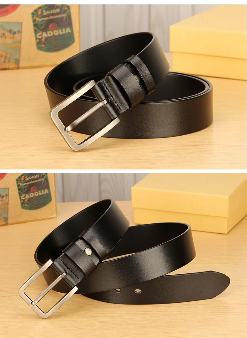 Men's Belt Men Male Leather Strap Luxury Alloy Pin Buckle Casual Men's Belt for Jeans 2024 Cummerbunds Ceinture Homme