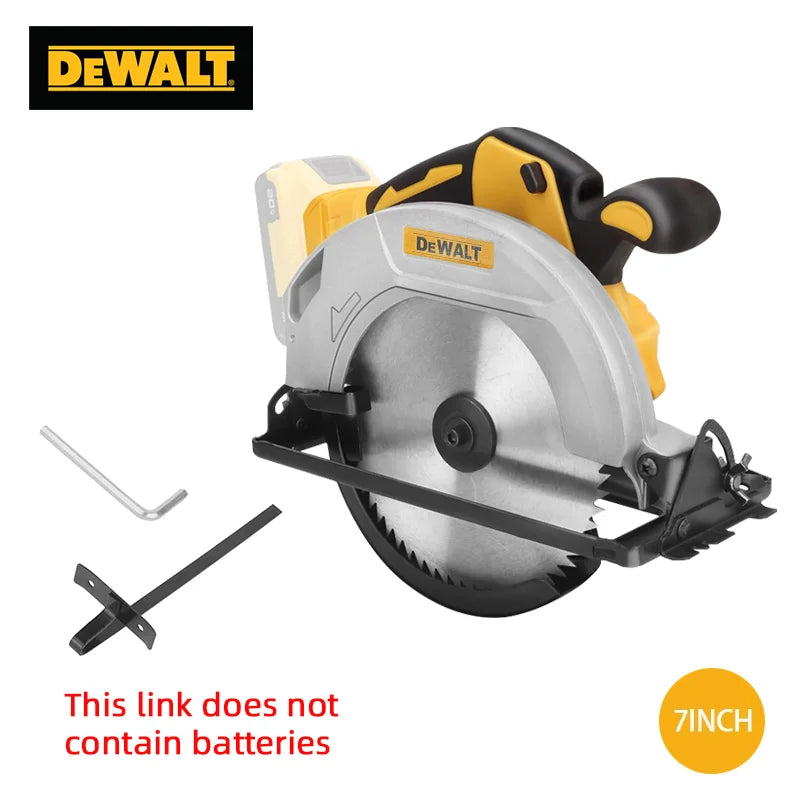 Dewalt 5000RPM Brushless Circular Saw  7 Inch Cordless Handheld Woodwork Saw Adjustable Cutting Depth Multifunction Tool