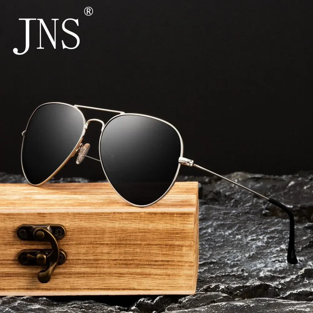 JNS Luxury UV400 Metal Sunglasses Men Women Fashion Polarized Sun Glasses Stylish Chameleon Anti-glare Driving Shades UV400