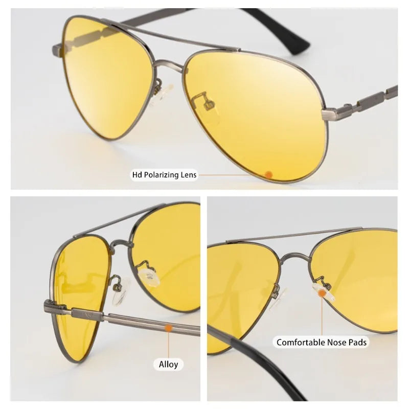 2025 New Men's Anti-UV Pilot Sunglasses Luxury Brand High-Quality Classic Policer Sun Glasses Outdoor Cycling Driving Sunshades