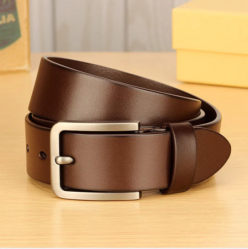 Men's Belt Men Male Leather Strap Luxury Alloy Pin Buckle Casual Men's Belt for Jeans 2024 Cummerbunds Ceinture Homme