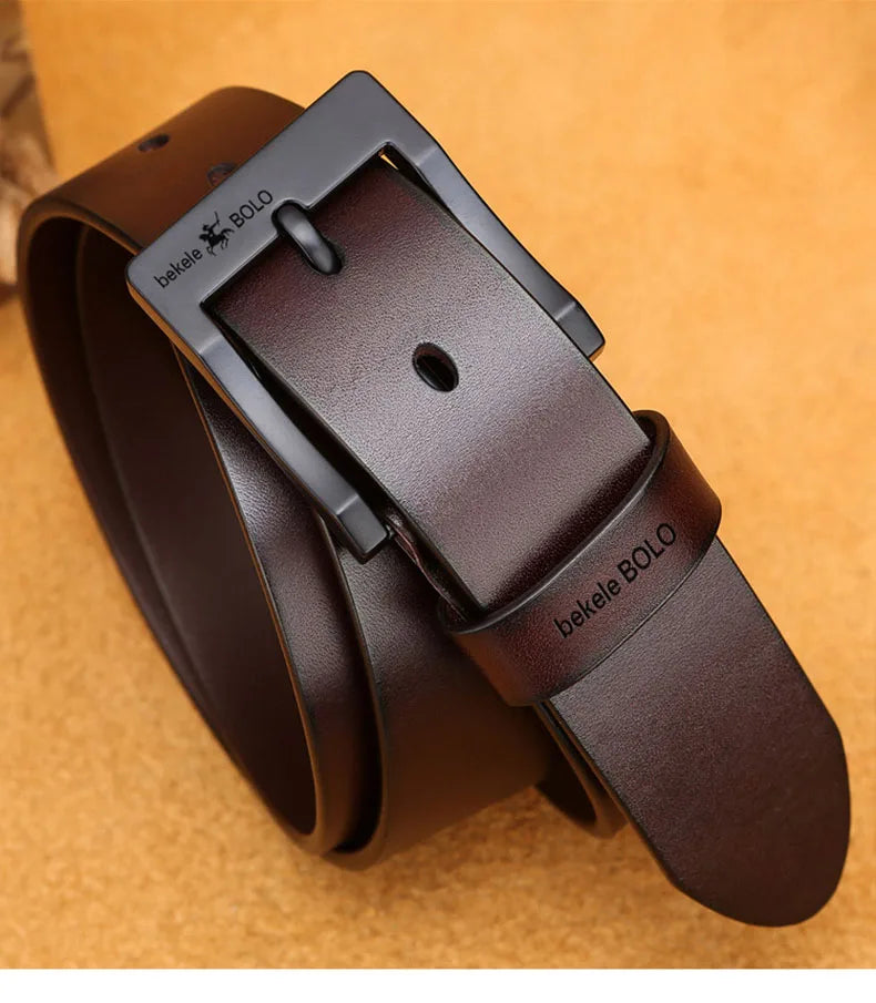 2025 Business Genuine Leather Men's Belt Fashion Alloy Belts Buckle Luxury Brand Jeans Belts for Men Business Belt Female Belt