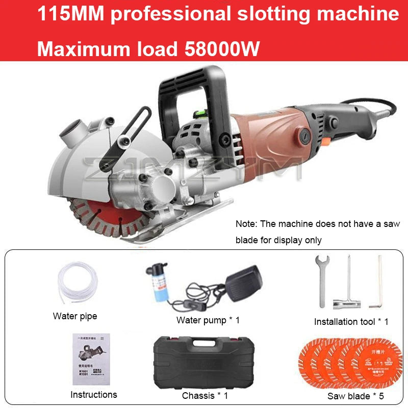 KCJ-001 Electric Wall Chaser Handheld Laser Slotting Machine Brick Wall Cutting Machine Concrete Groove Slotting Machine 220V