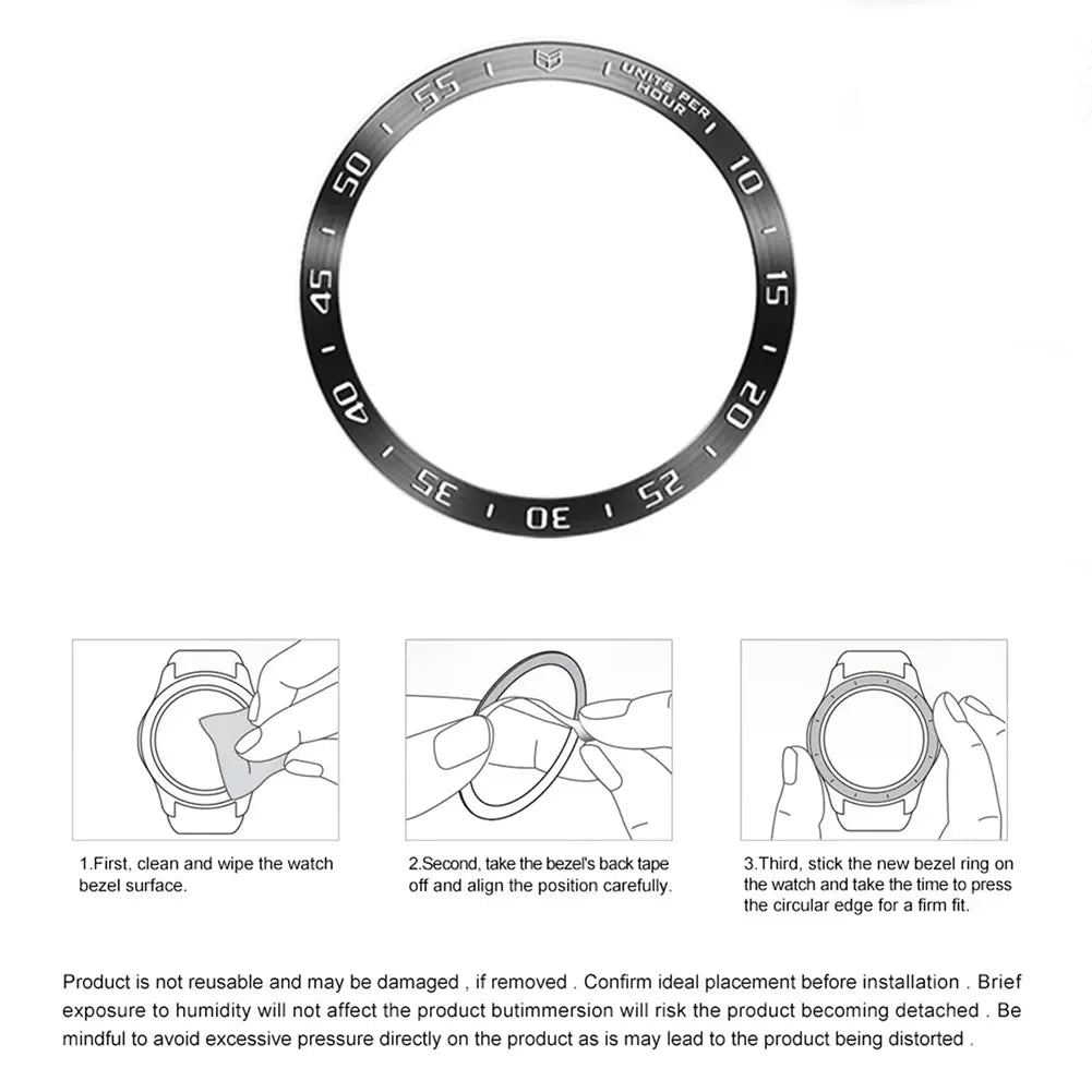 Metal Bezel for Samsung Galaxy Watch 6/5/4 40mm 44mm Time/Speed Scale Frame Protective Ring Watch 6 4 Classic 47/43mm 46/42mm