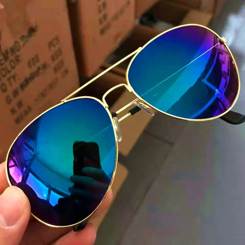 New Vintage Pilot Sunglasses for Men Metal Frame Women Sun Glasses Fashion Oculos Masculino Outdoor Shades Sunglasses UV400