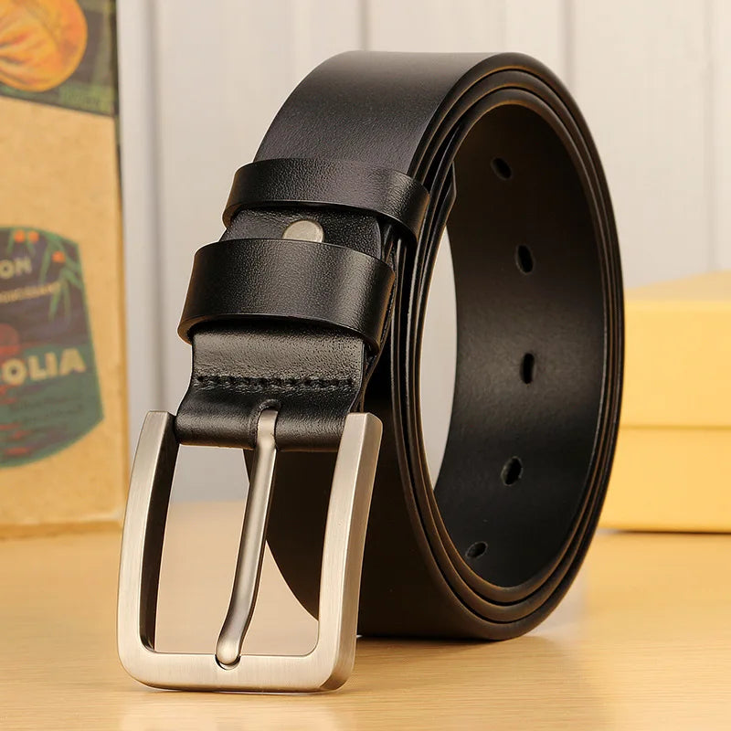 Men's Belt Men Male Leather Strap Luxury Alloy Pin Buckle Casual Men's Belt for Jeans 2024 Cummerbunds Ceinture Homme